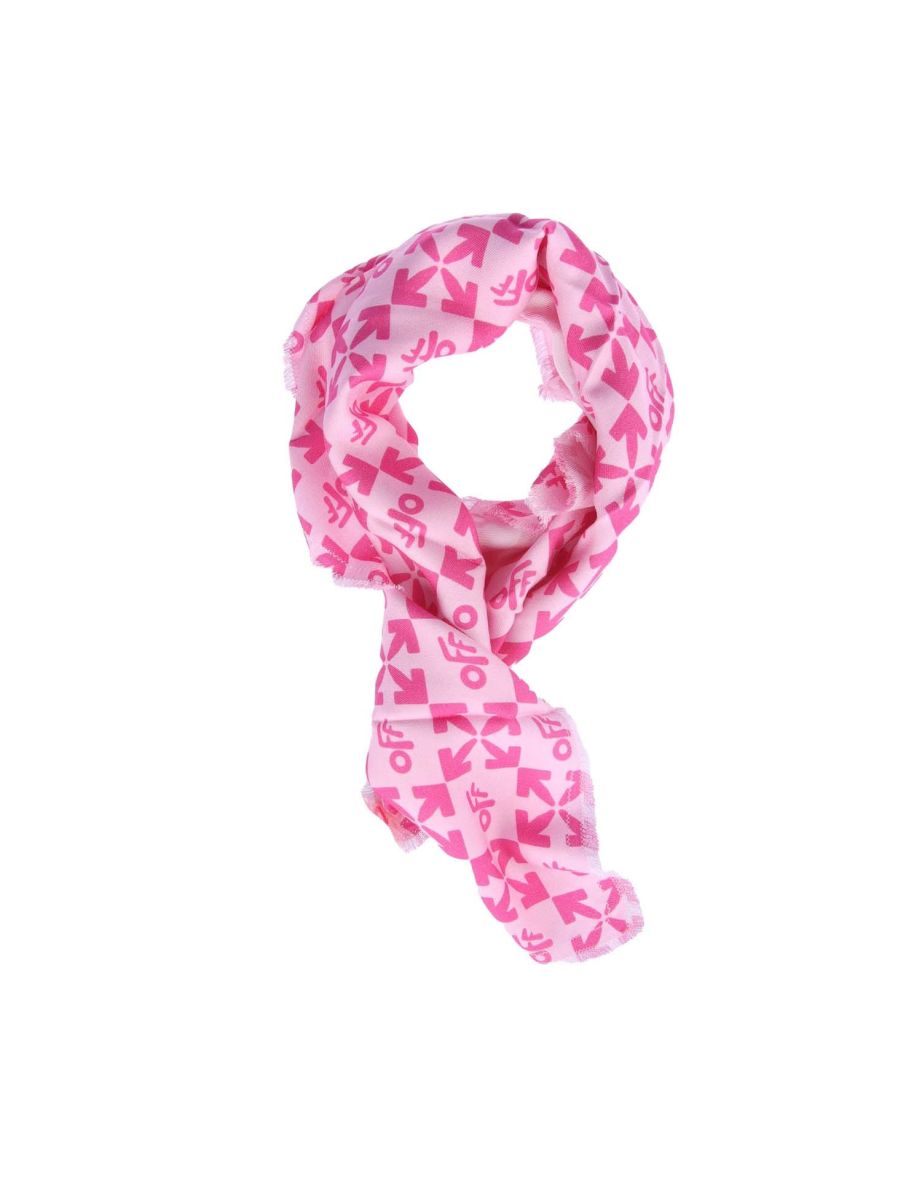 Accessories Off White Juniors Monogram Pashmina Scarf in Pink