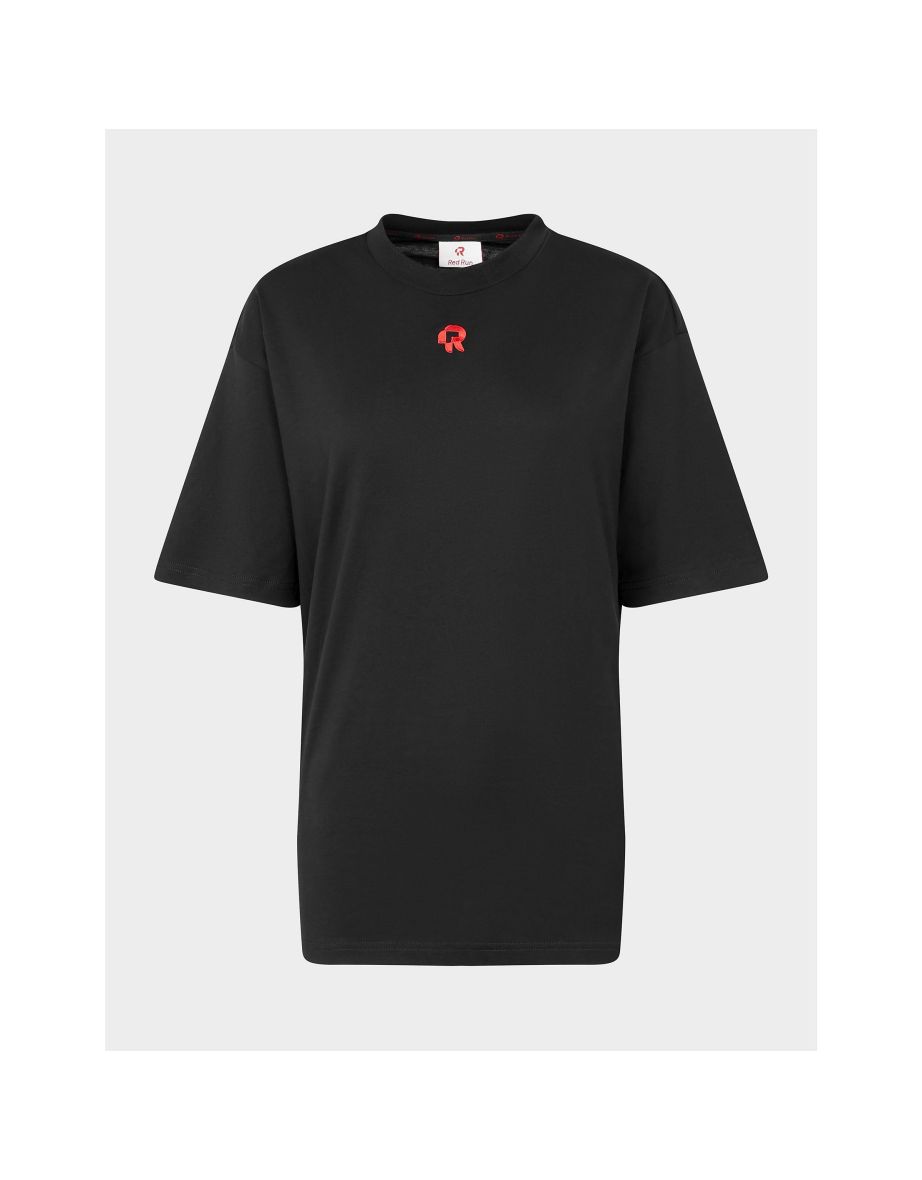Women's Red Run Inky Oversized T-Shirt in Black - 4