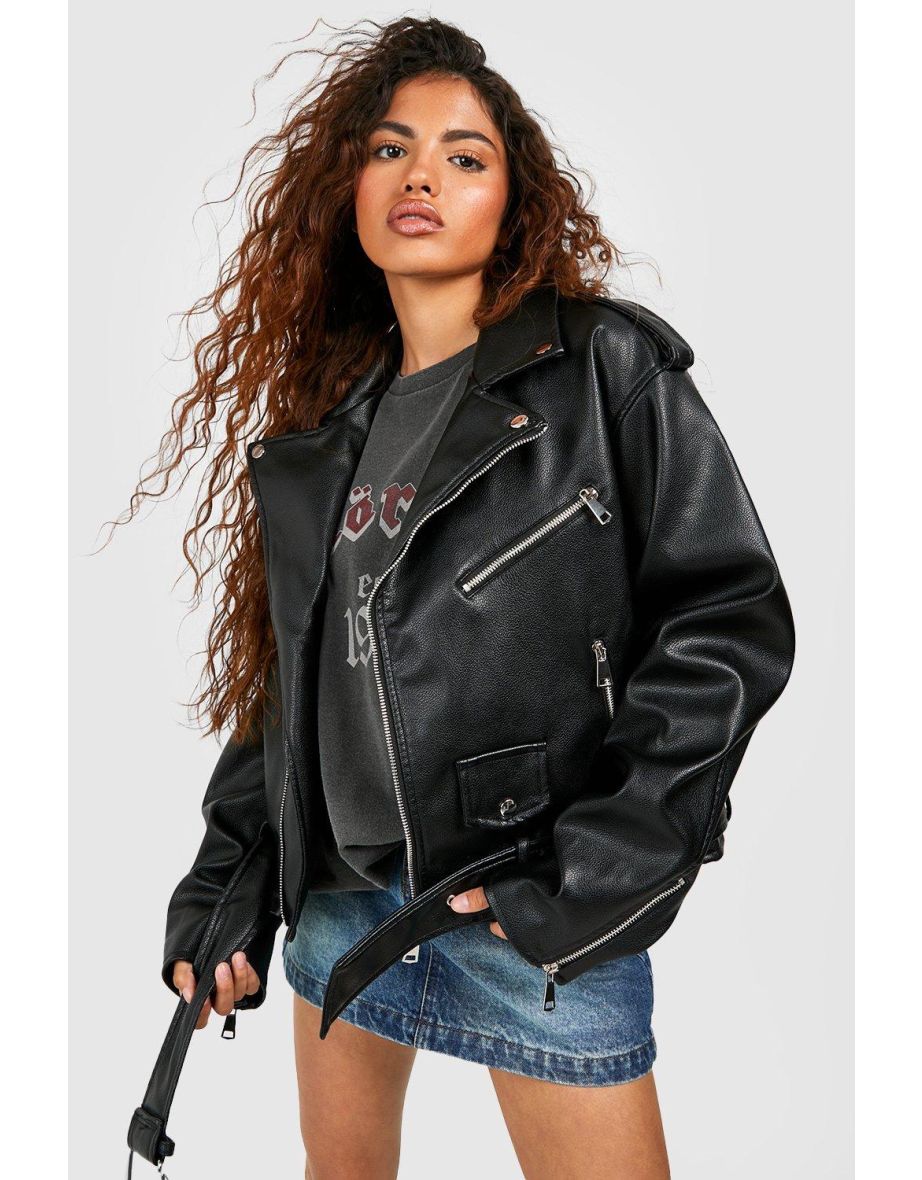 Petite real leather biker jacket hotsell