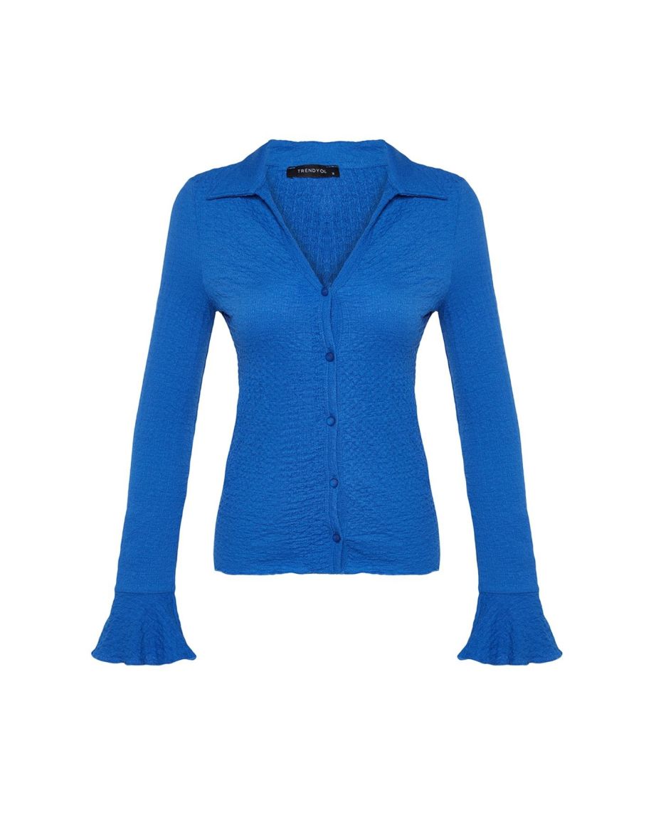 Saks Premium Textured Spanish Sleeve Flexible Knitted Shirt - 7