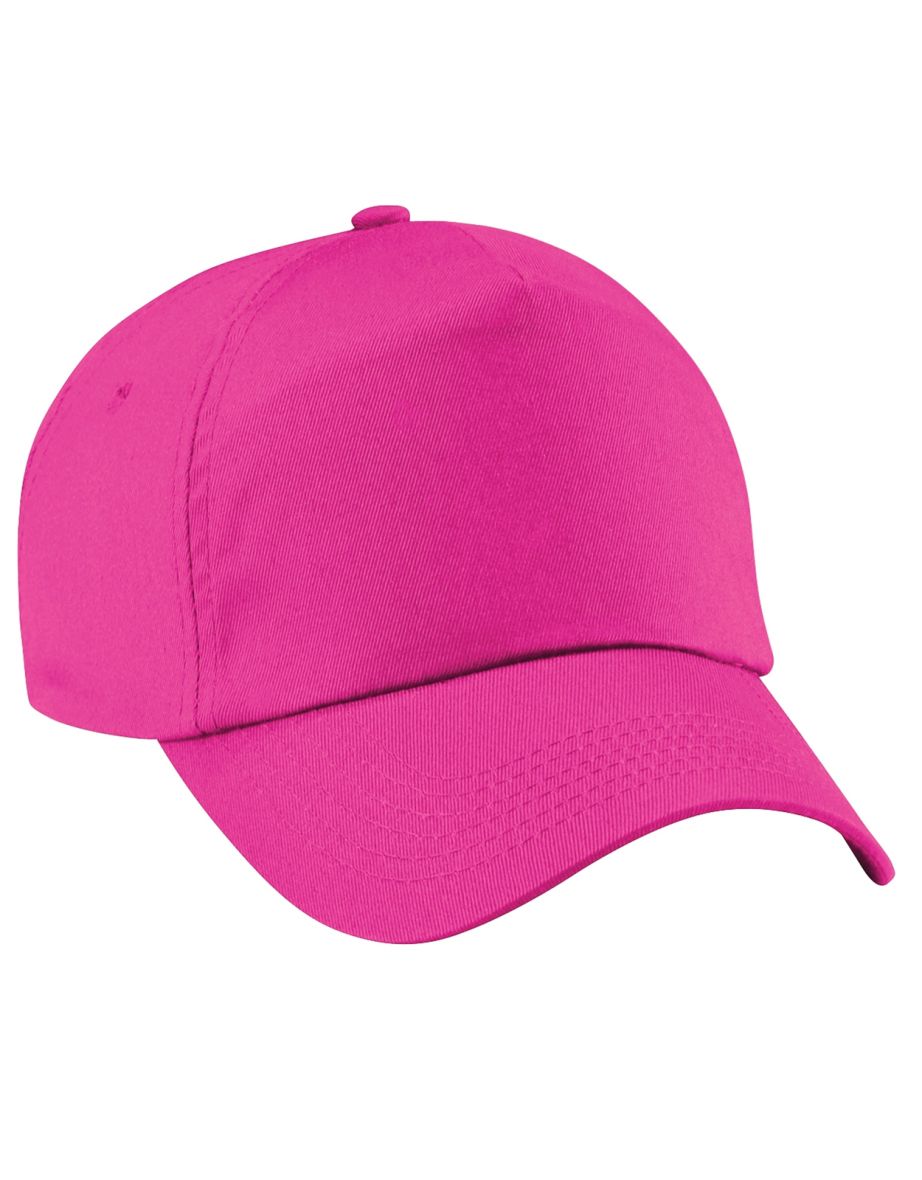 Beechfield Unisex Plain Original 5 Panel Baseball Cap - Fuchsia