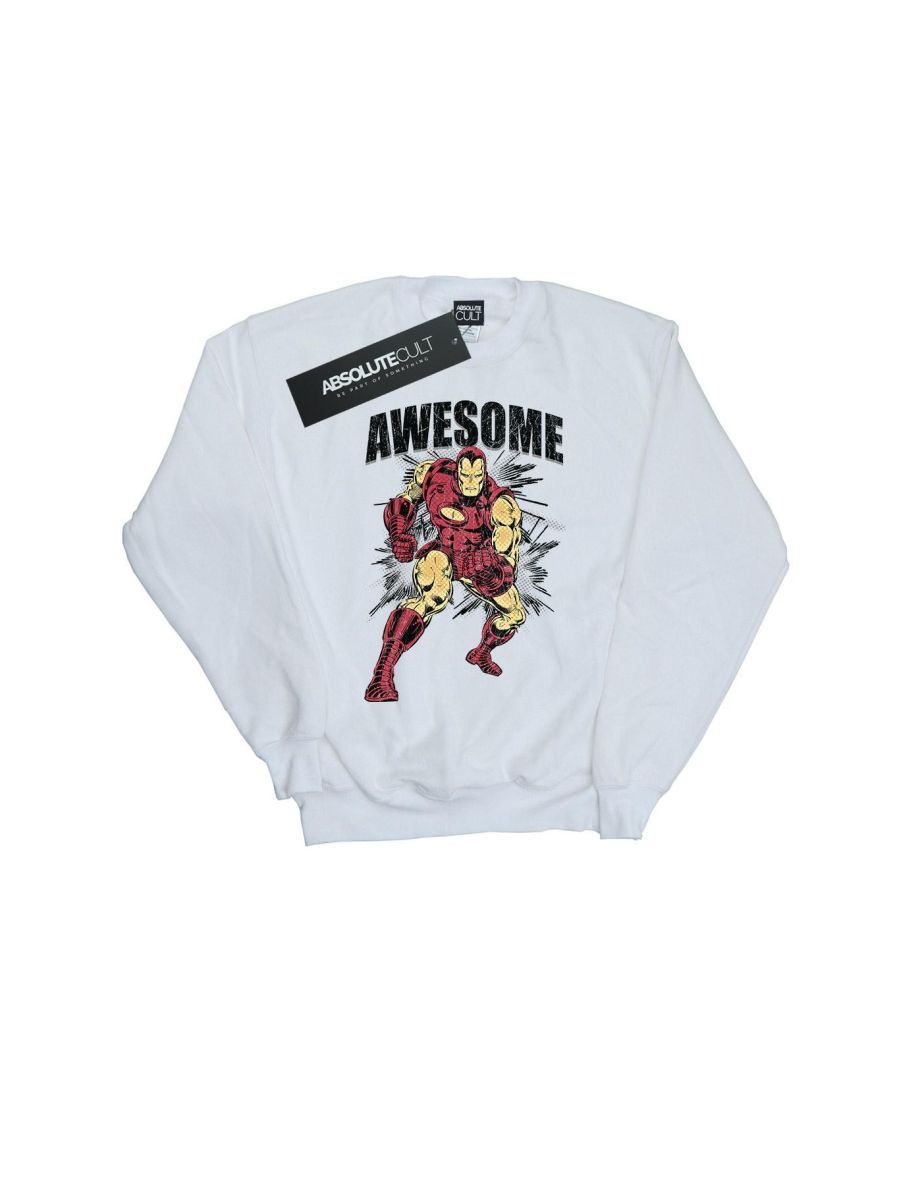 Shop Marvel Boys Awesome Iron Man Sweatshirt White Online in Qatar VogaCloset