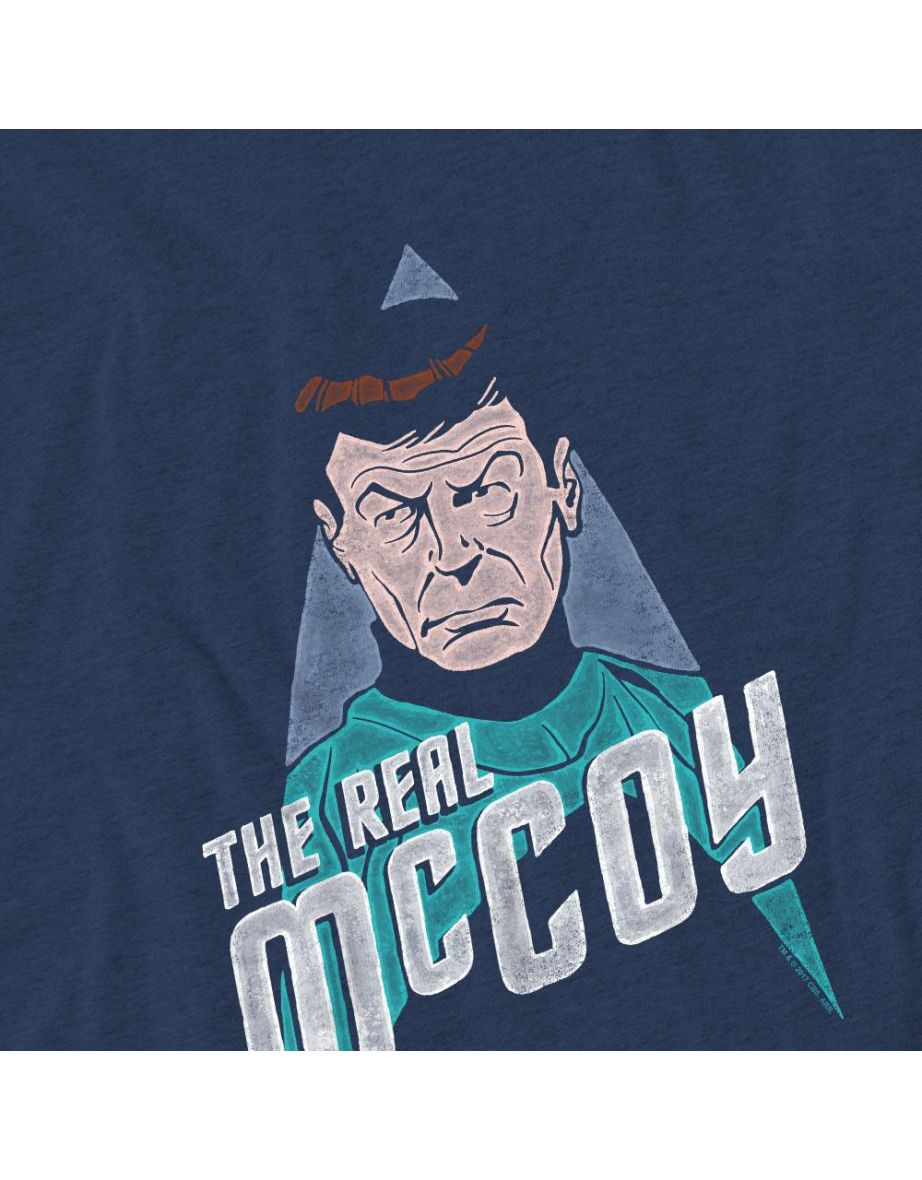 Star Trek Unisex Adult The Real McCoy T-Shirt - Navy - 3