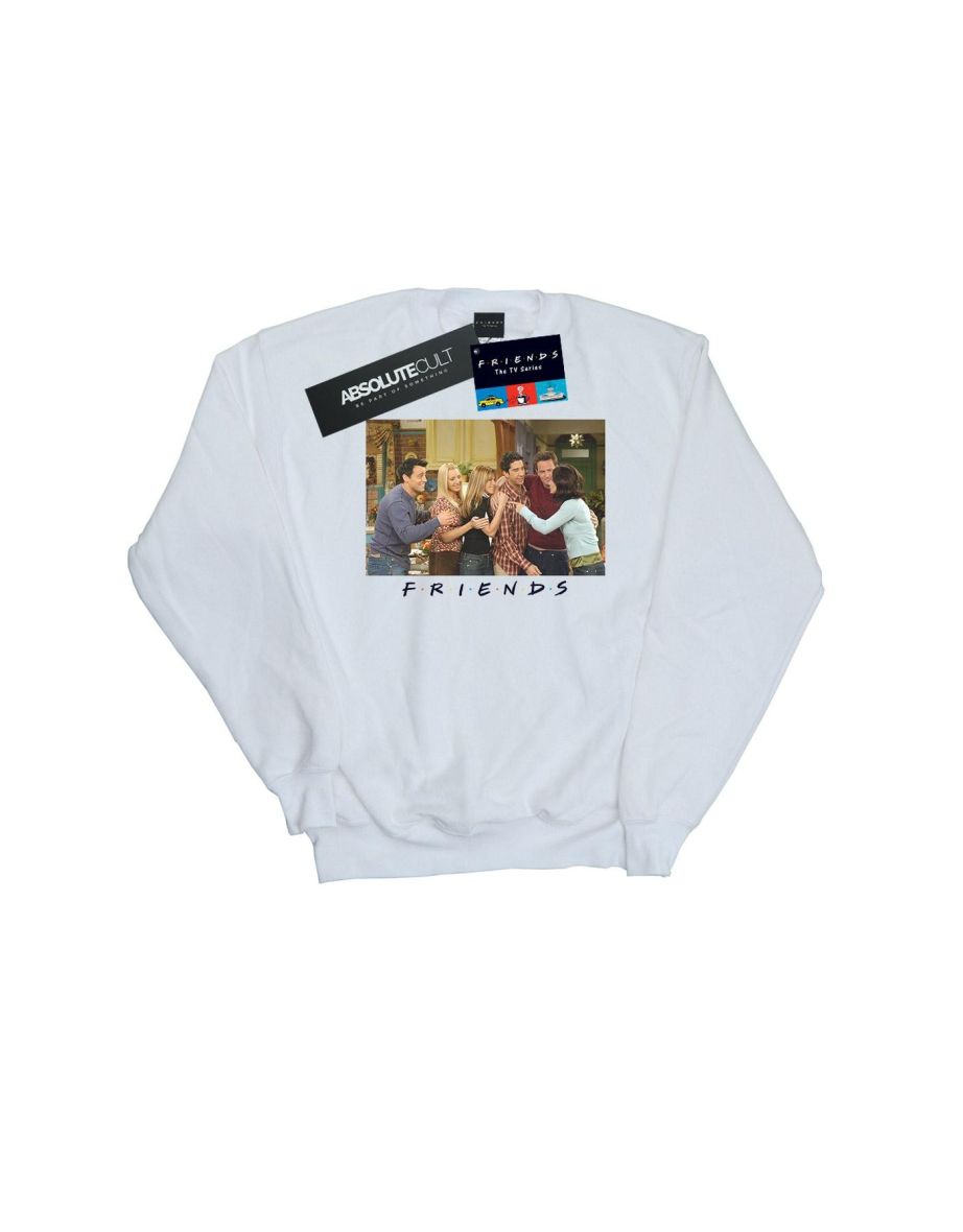 Friends Girls Group Photo Apartment Sweatshirt - White
