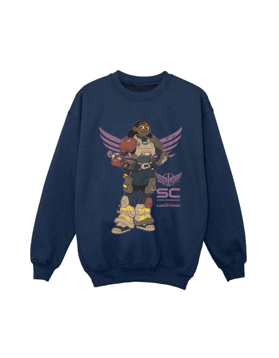 Disney Boys Lightyear Izzy Star Command Sweatshirt - Navy Blue