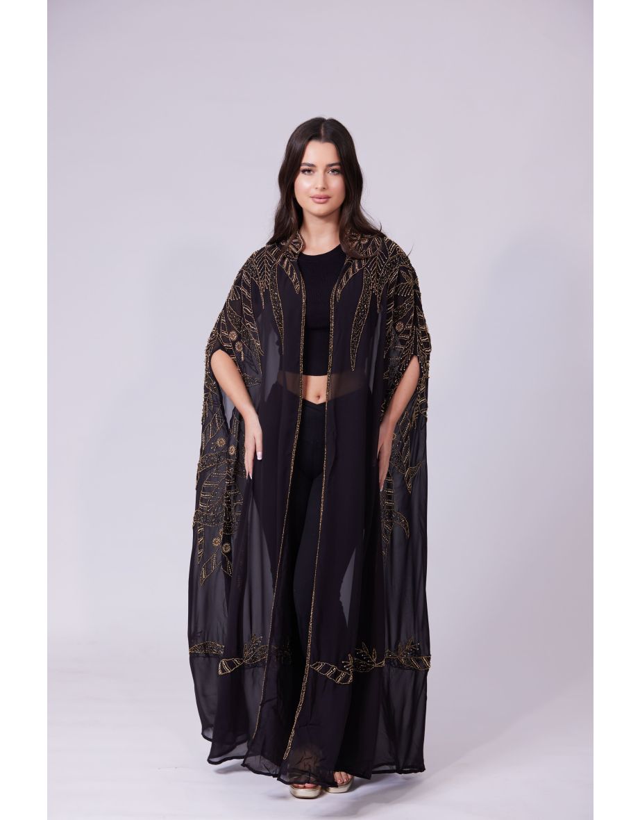 LAVISH COUTURE EMBELLISHED KIMONO