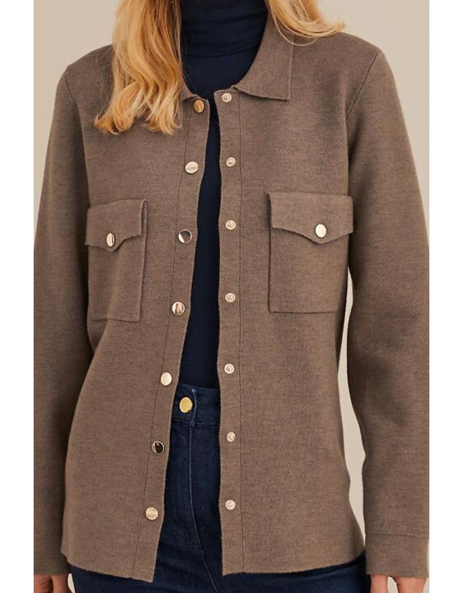 Knitted Long Sleeve Shacket