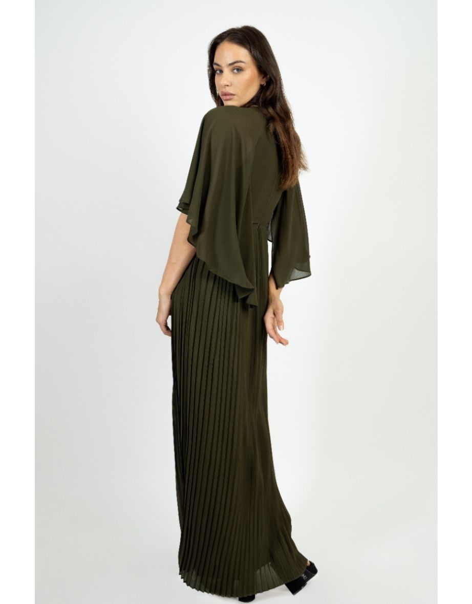 TFNC Pepa Olive Green Maxi Dress - 3