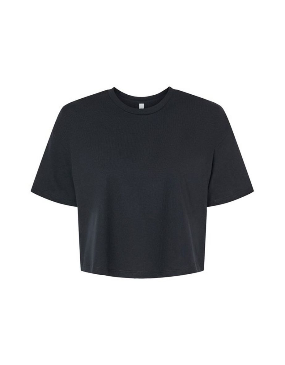 Bella + Canvas Womens/Ladies Jersey Crop T-Shirt - Black