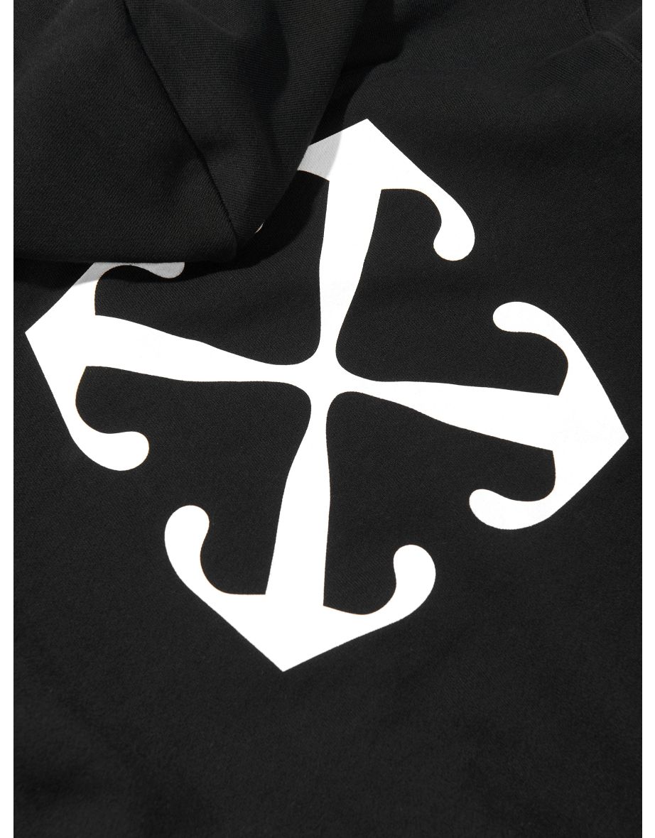 Boys Off Stamp Plain Hoodie in Black - 3