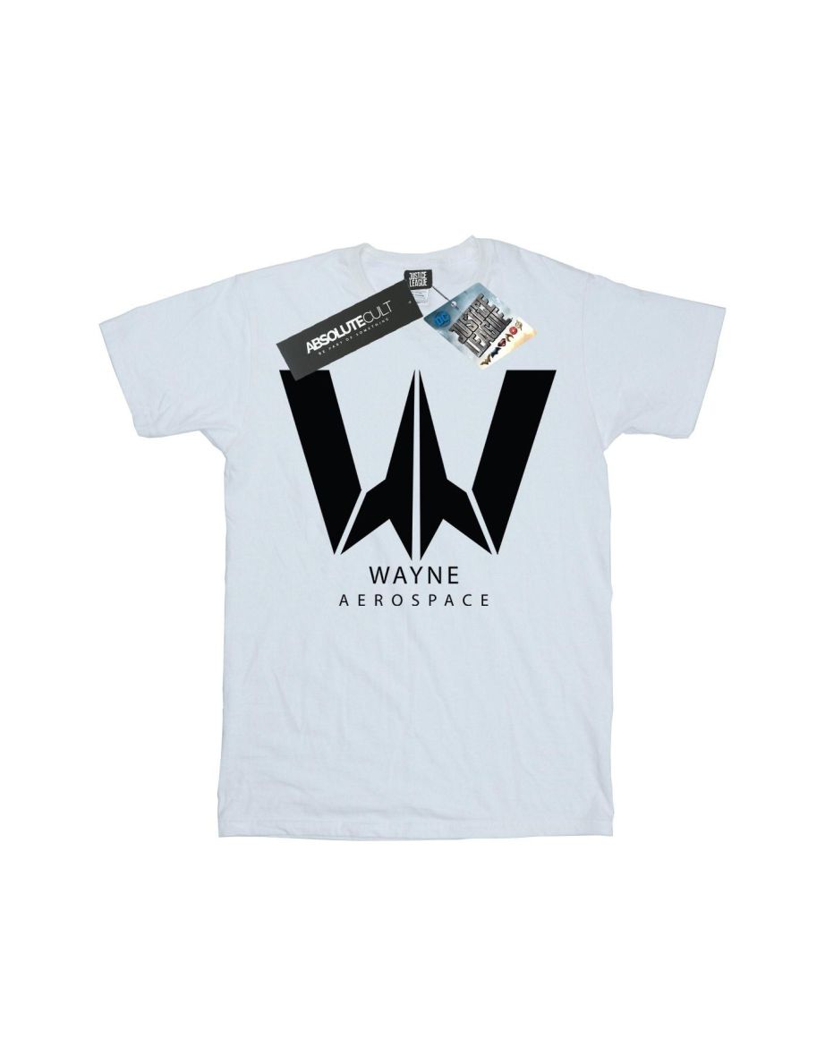 DC Comics Boys Justice League Movie Wayne Aerospace T-Shirt - White