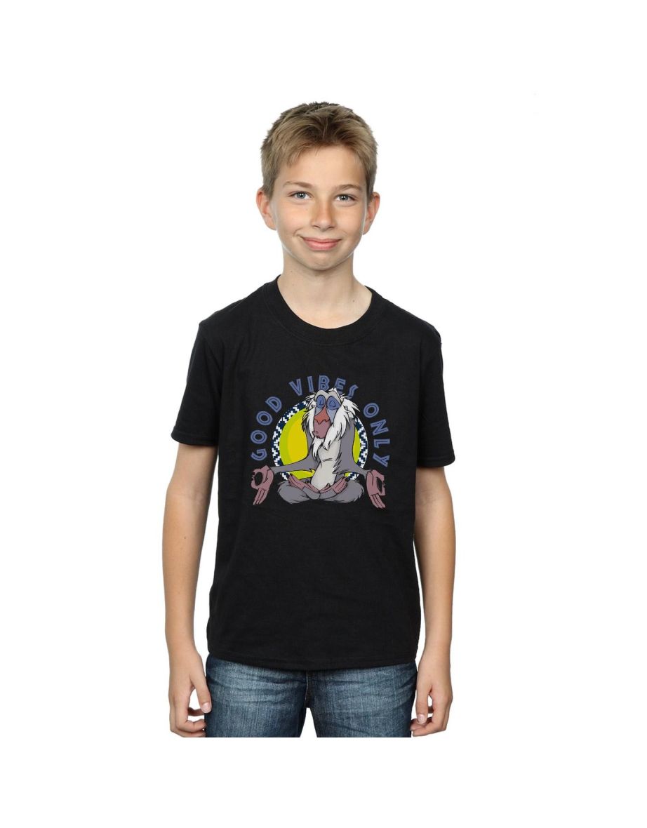 Disney Boys The Lion King Rafiki Good Vibes Only T-Shirt - Black
