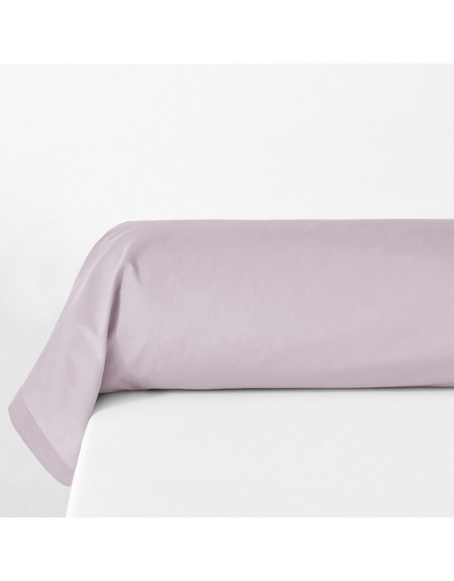 Plain 100% Organic Cotton Percale 200 Thread Count Bolster Pillowcase