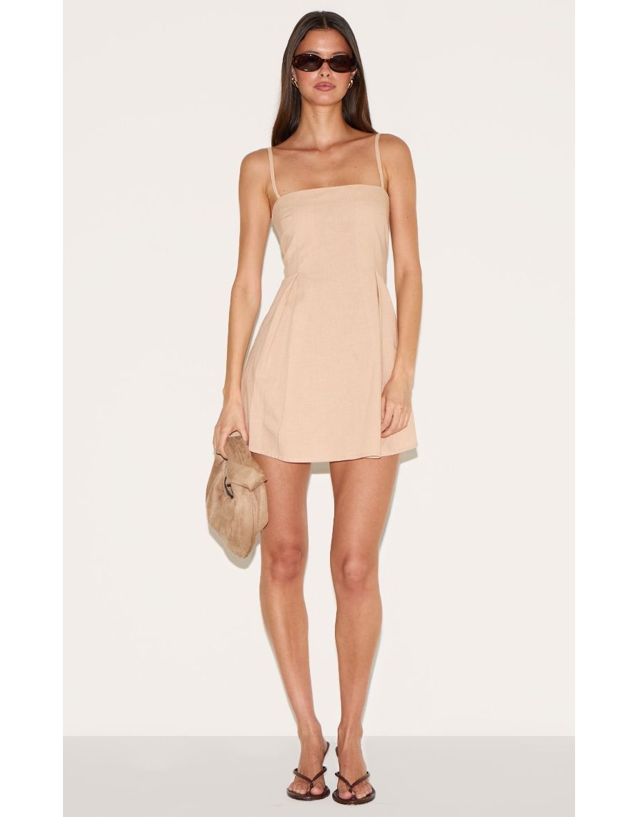 Natural A-line Mini Dress