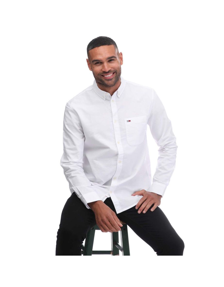 Men's Tommy Hilfiger Regular Oxford Shirt in White - 3