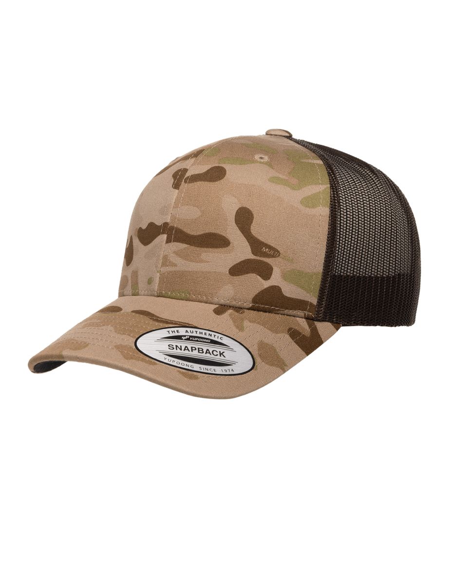 Flexfit by Yupoong Multicam Retro Trucker Cap - Arid/Brown