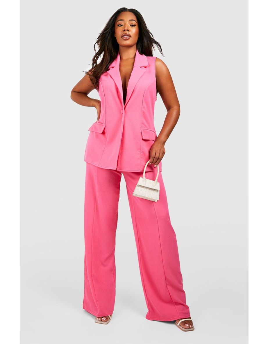 Noisy May Tailored Dad Trousers In Bright Pink for Women