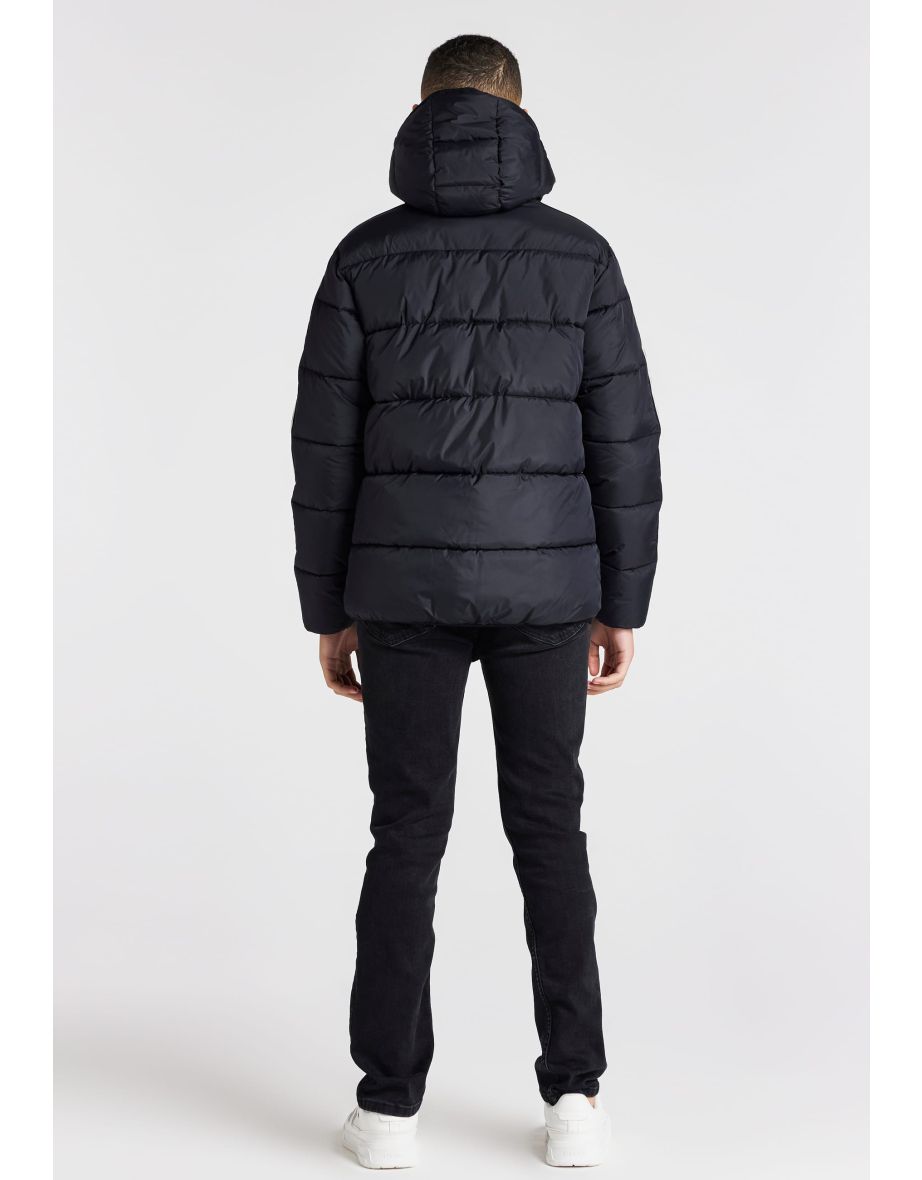 Boy's SikSilk Juniors Bubble Parka Jacket in Black - 4