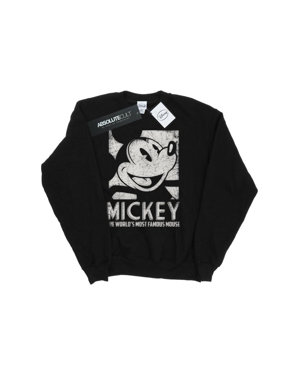 Disney Womens/Ladies Mickey Mouse Most Famous Sweatshirt - Black - 3