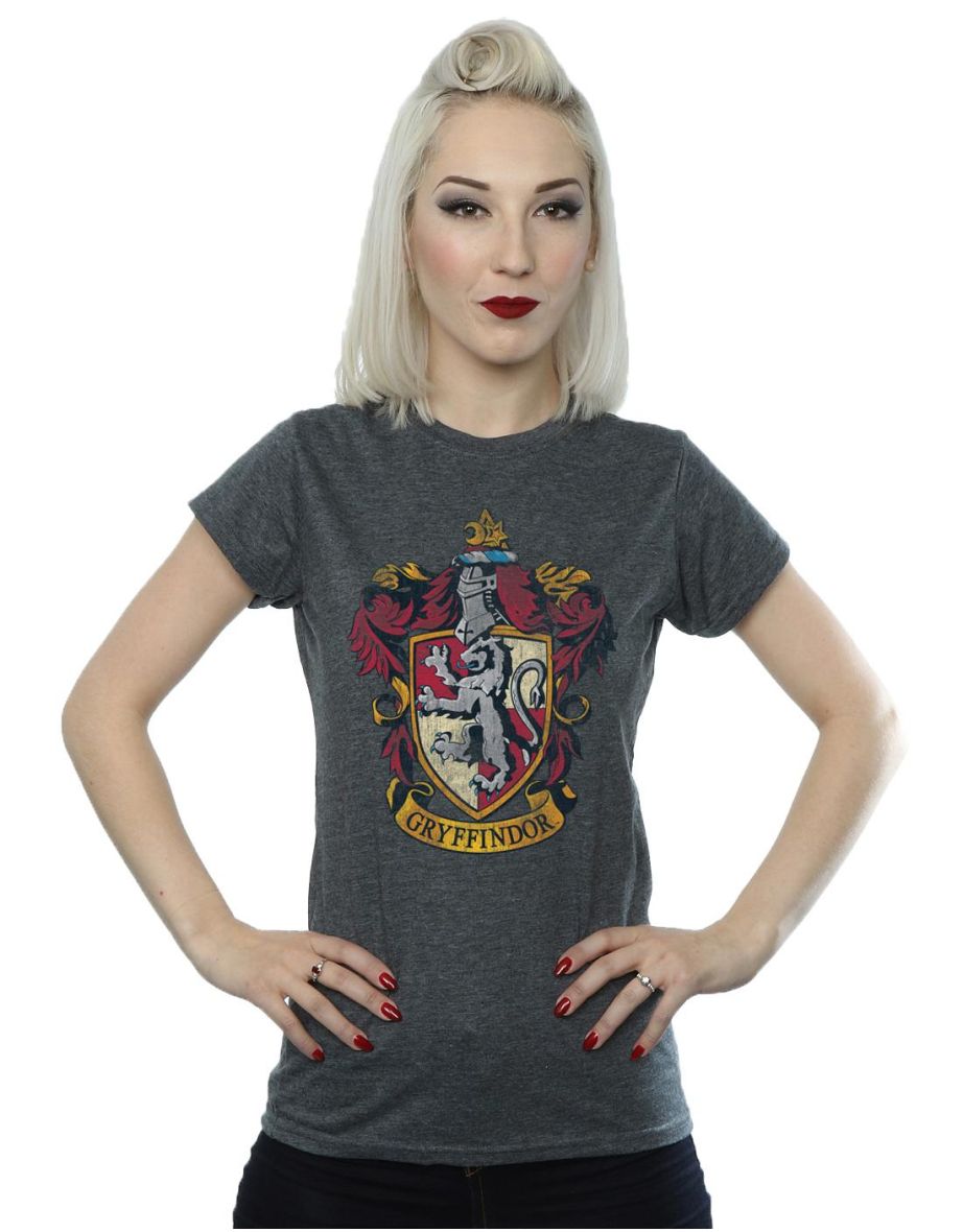 Harry Potter Womens/Ladies Gryffindor T-Shirt - Dark Heather