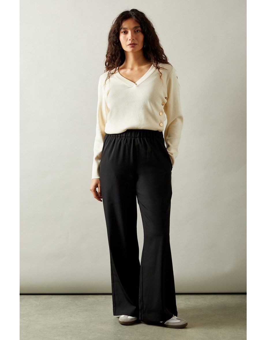 Elasticated Waist Straight Leg Trouser