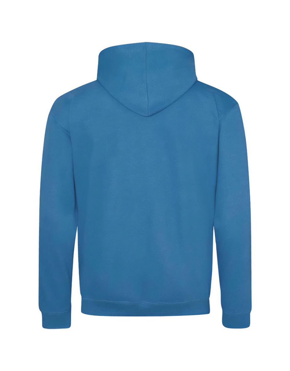 Awdis Mens Varsity Heather Full Zip Hoodie - Sapphire Blue/Heather Grey - 1