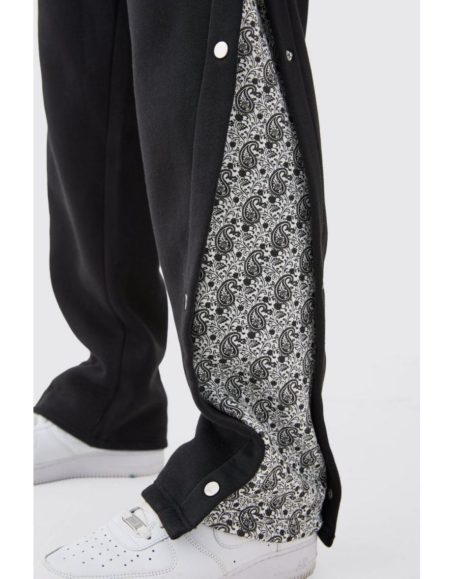 Tall Relaxed Printed Side Panel Popper Jogger - 2