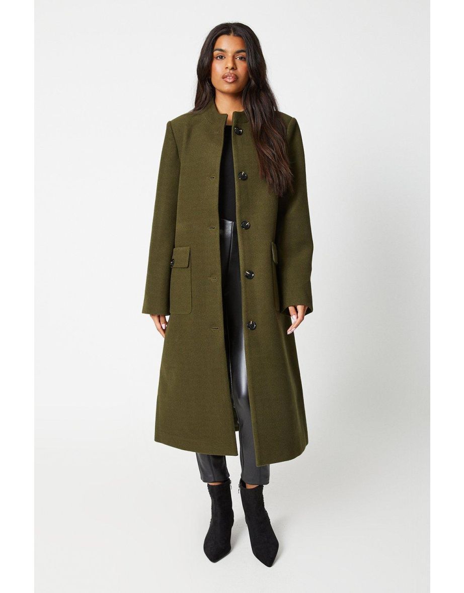 Petite 2025 collarless coat