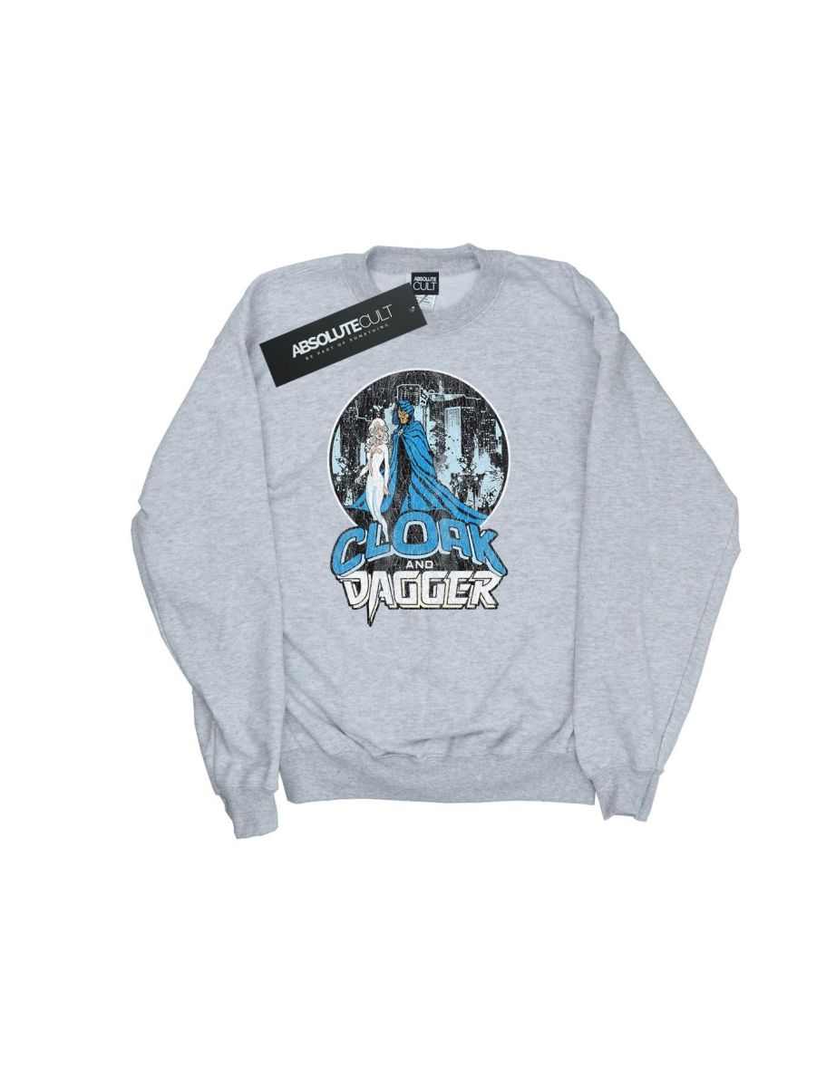 Marvel Girls Cloak And Dagger Retro Sweatshirt - Sports Grey