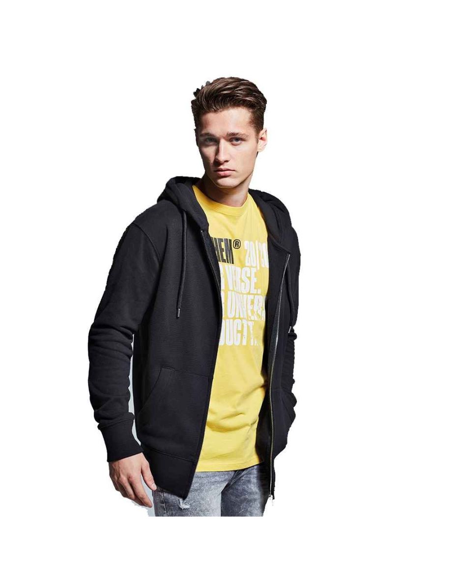 Anthem Mens Organic Full Zip Hoodie - Black - 2