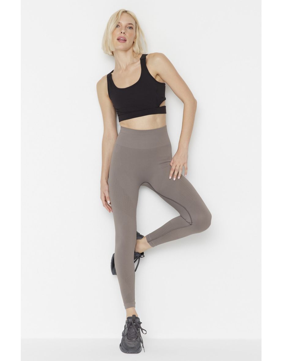 Lily - Mink Colored High Waist Consolidating Leggings