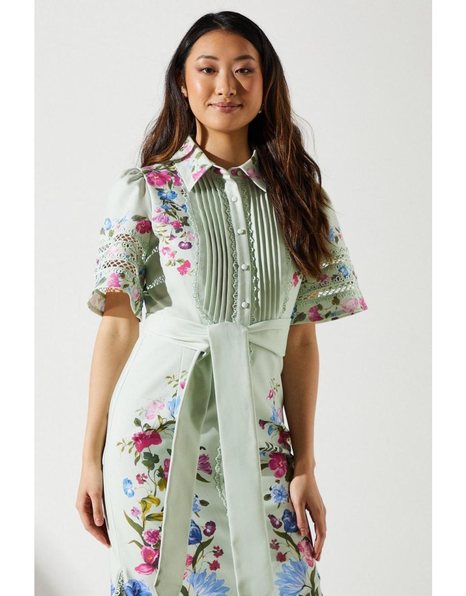 lace Trim Full Sleeve shirt Dress - 3
