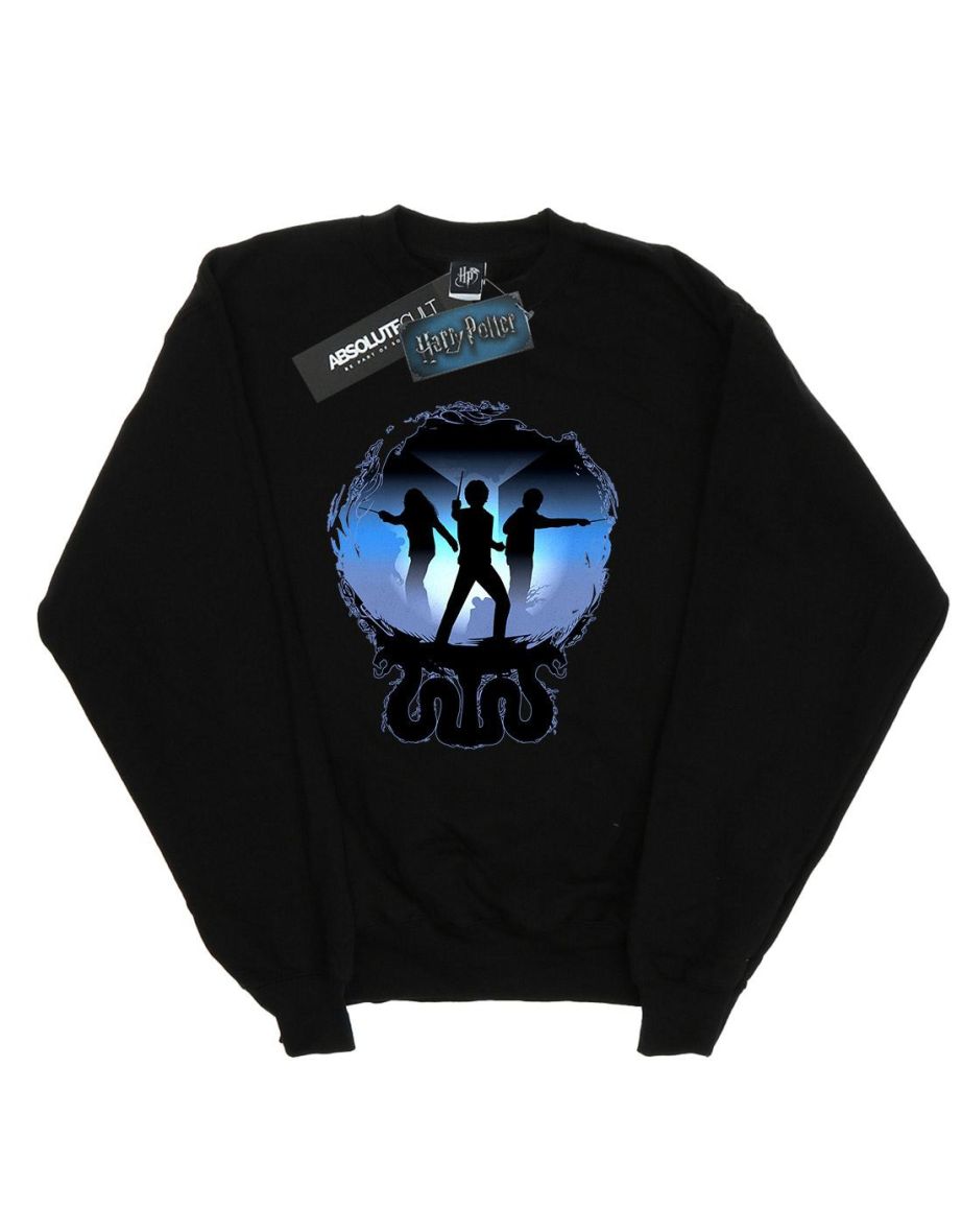 Harry Potter Girls Attack Silhouette Sweatshirt - Black