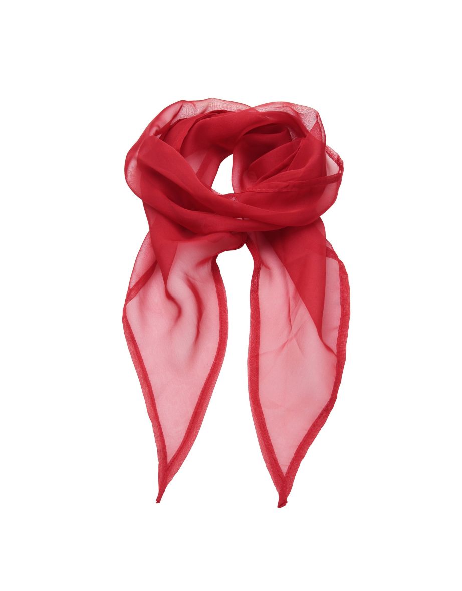Premier Ladies/Womens Work Chiffon Formal Scarf - Red