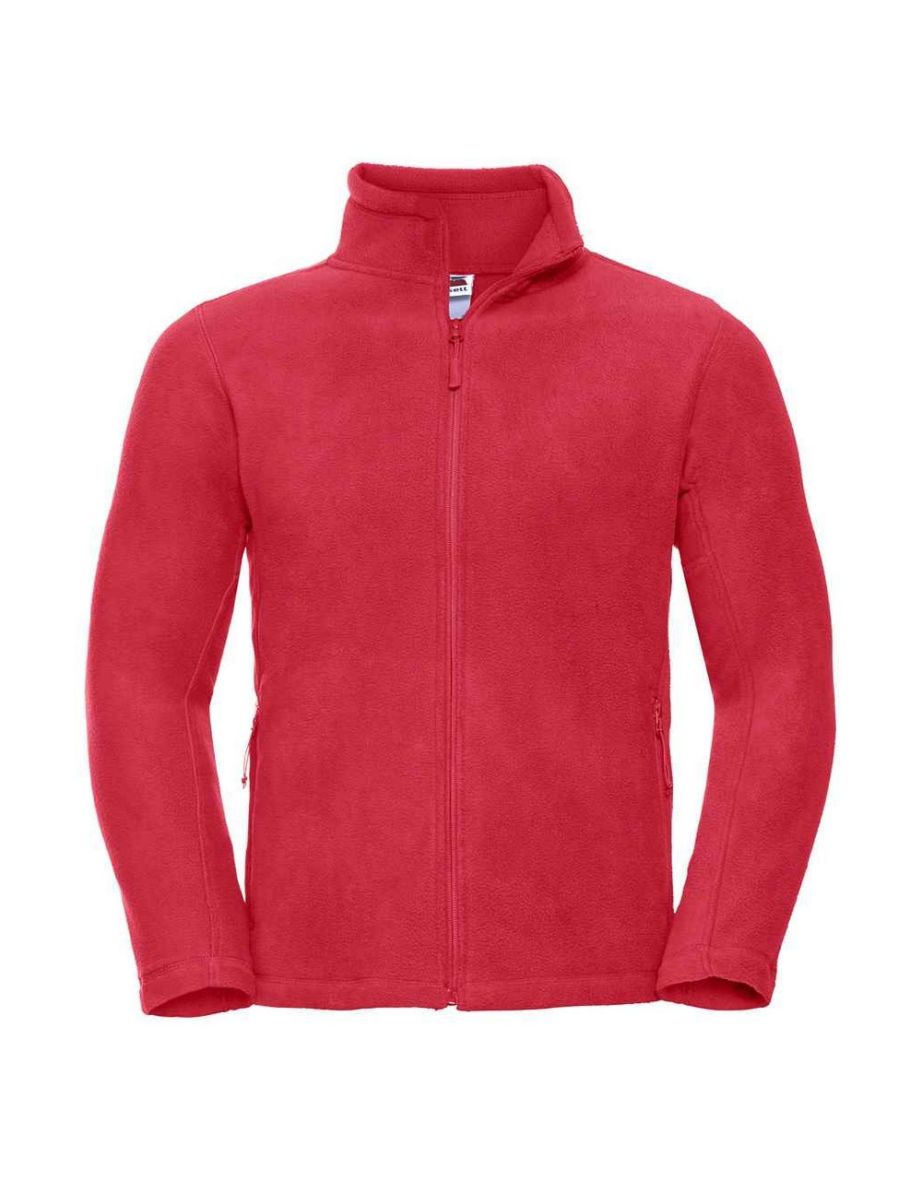 Russell Mens Outdoor Fleece Jacket - Classic Red