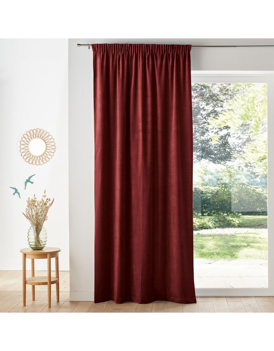 Velvet Gathered Braid Velvet Curtain
