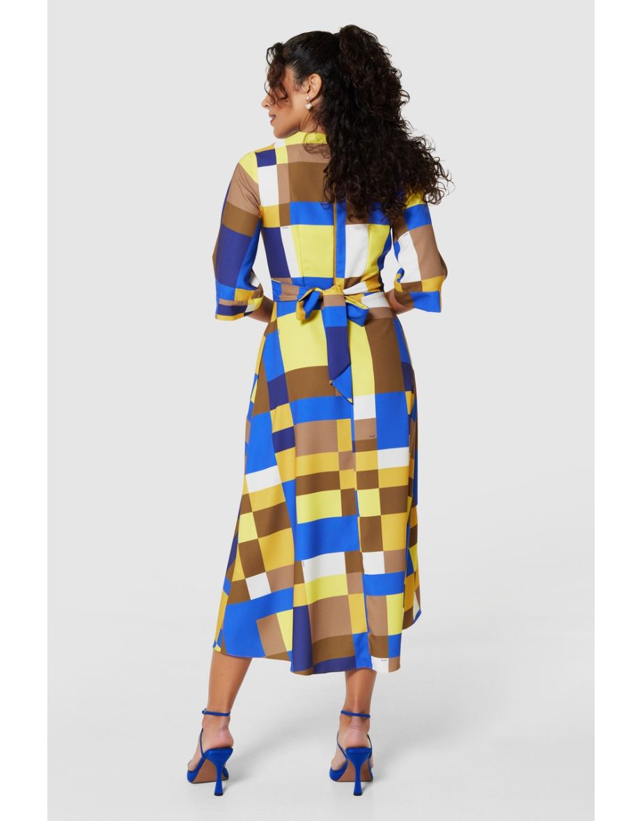 Closet London  Blue High-Low Wrap Dress - 3