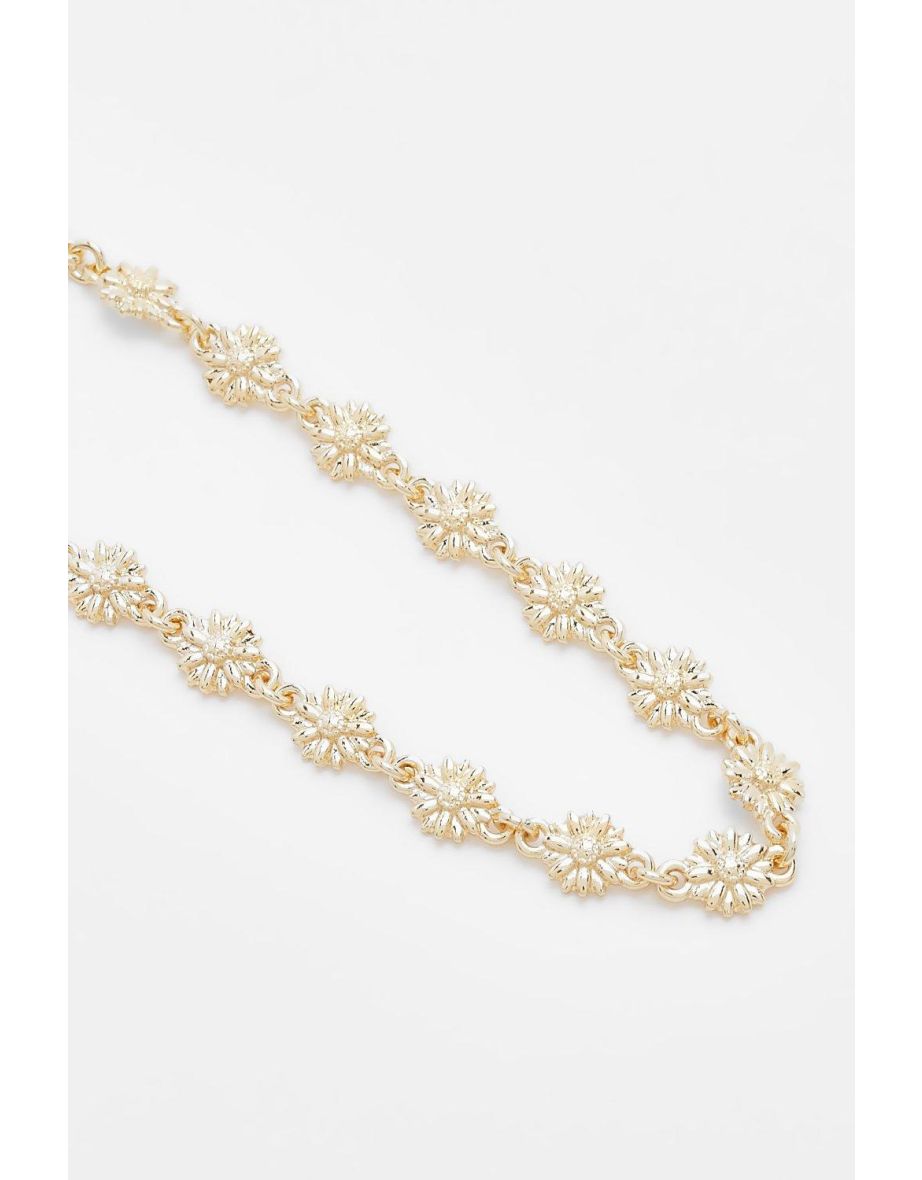 Polished Daisy Chain Necklace - gold - 1