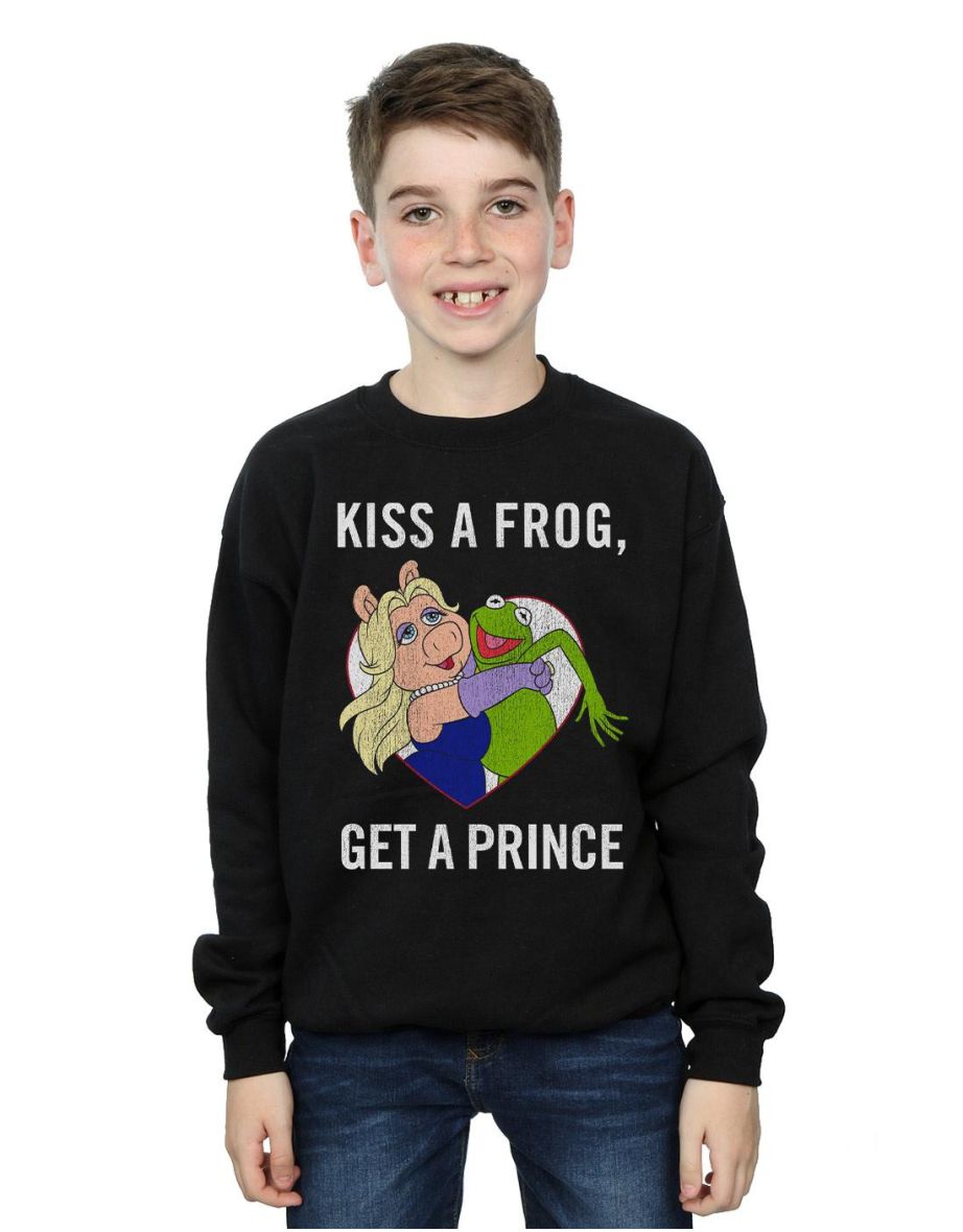 Disney Boys The Muppets Kiss A Frog Sweatshirt - Black