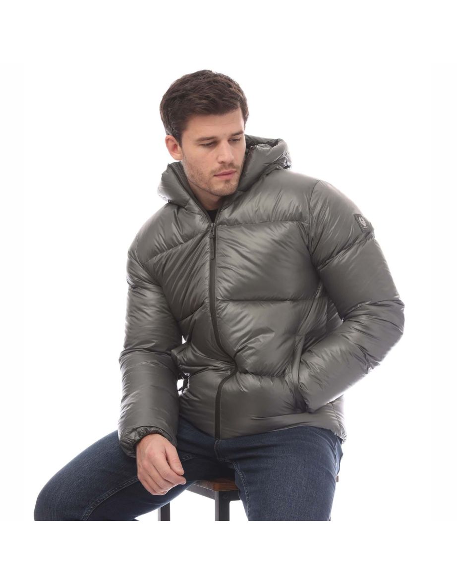 Men's Belstaff Down Filled Ripstop Resolve Jacket in Grey - 3