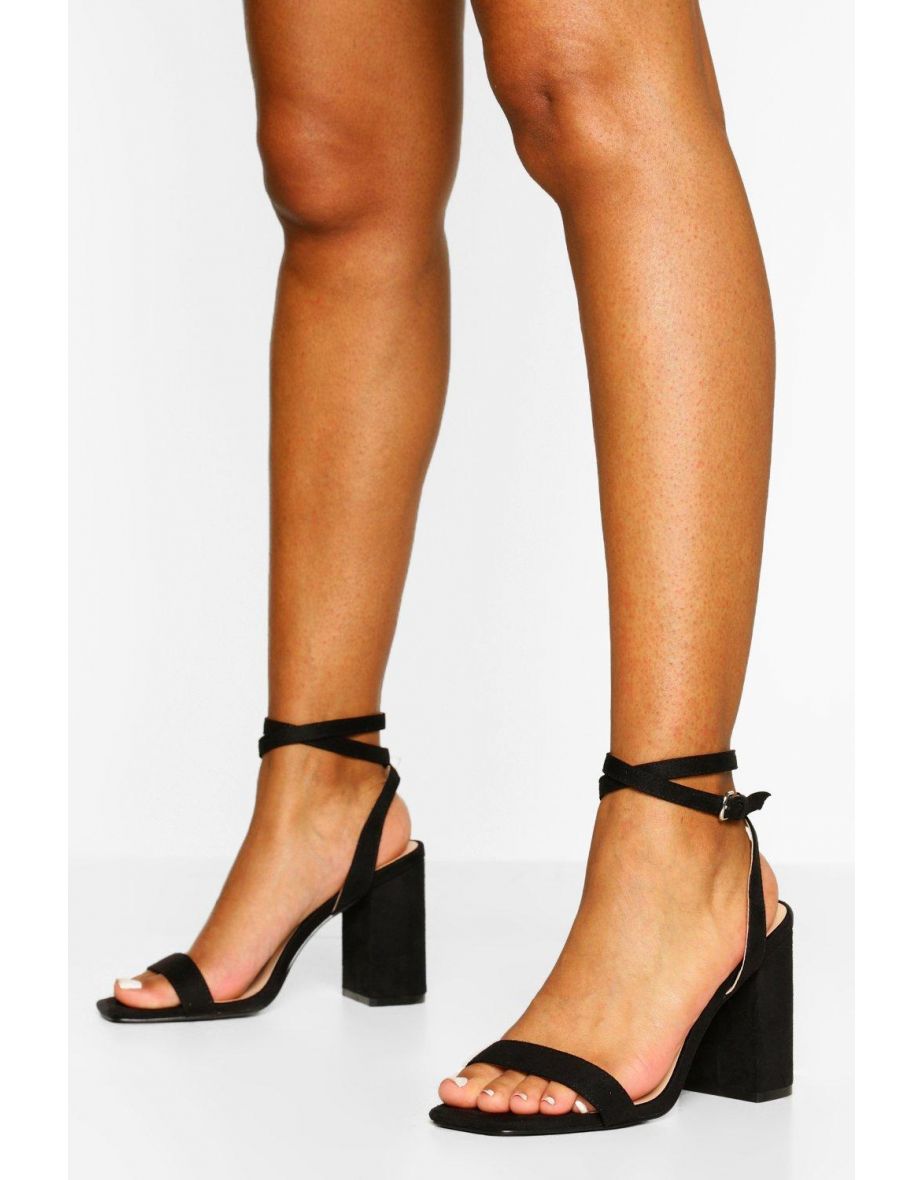 Two Part Block Heels - black