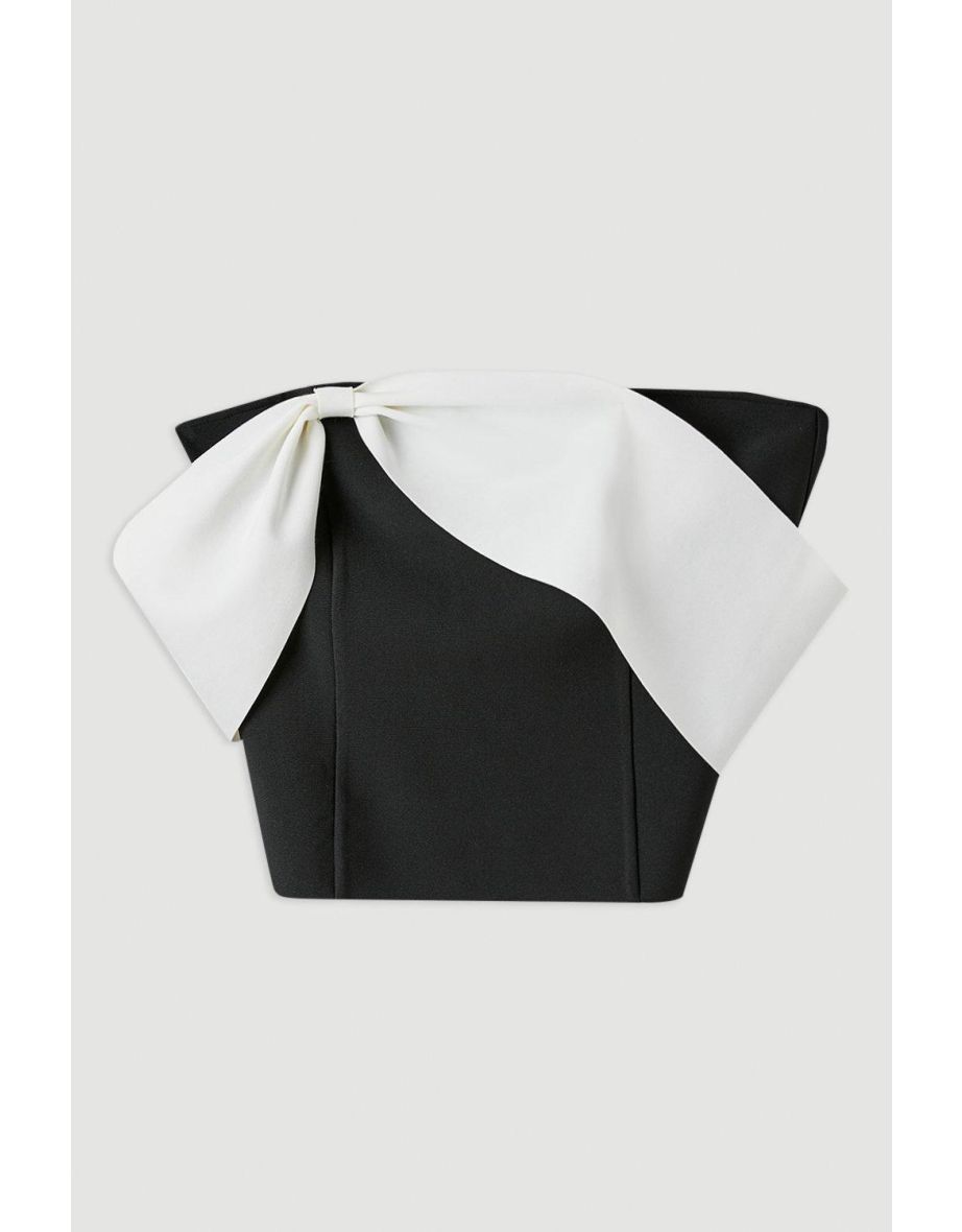 Plus Size Figure Form Bandage Knit Asymmetric Top - 3