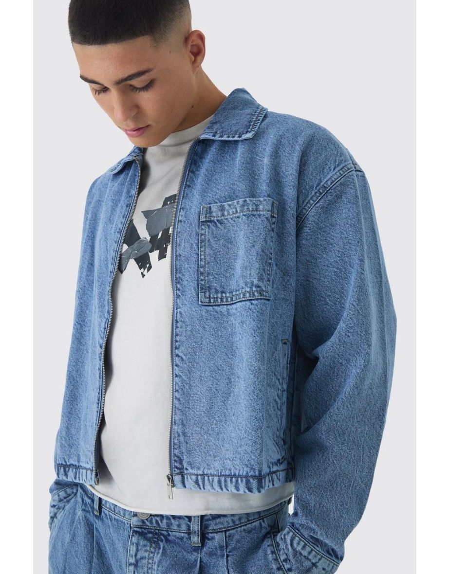 Denim Harrington Jacket - light wash