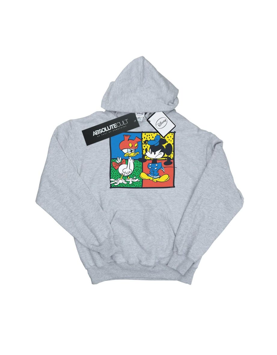 Disney Mens Mickey Mouse Donald Clothes Swap Hoodie - Sports Grey