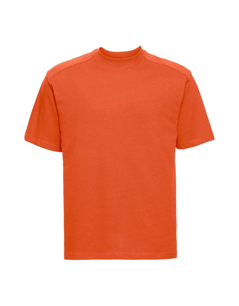 Russell Mens Heavyweight T-Shirt - Orange