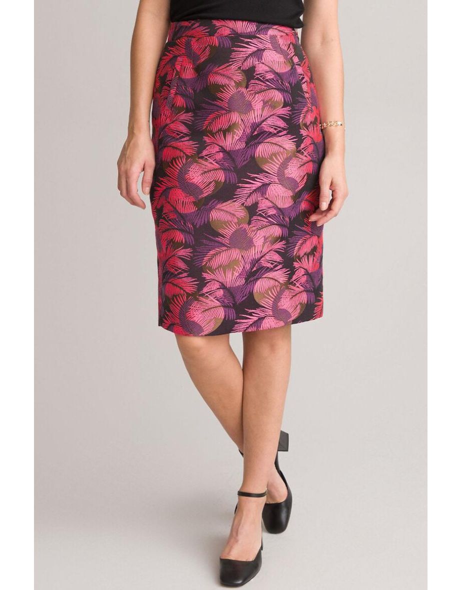 Mid-Length Pencil Skirt in Jacquard