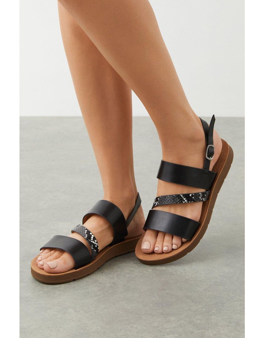 Wide fit top comfort sandals