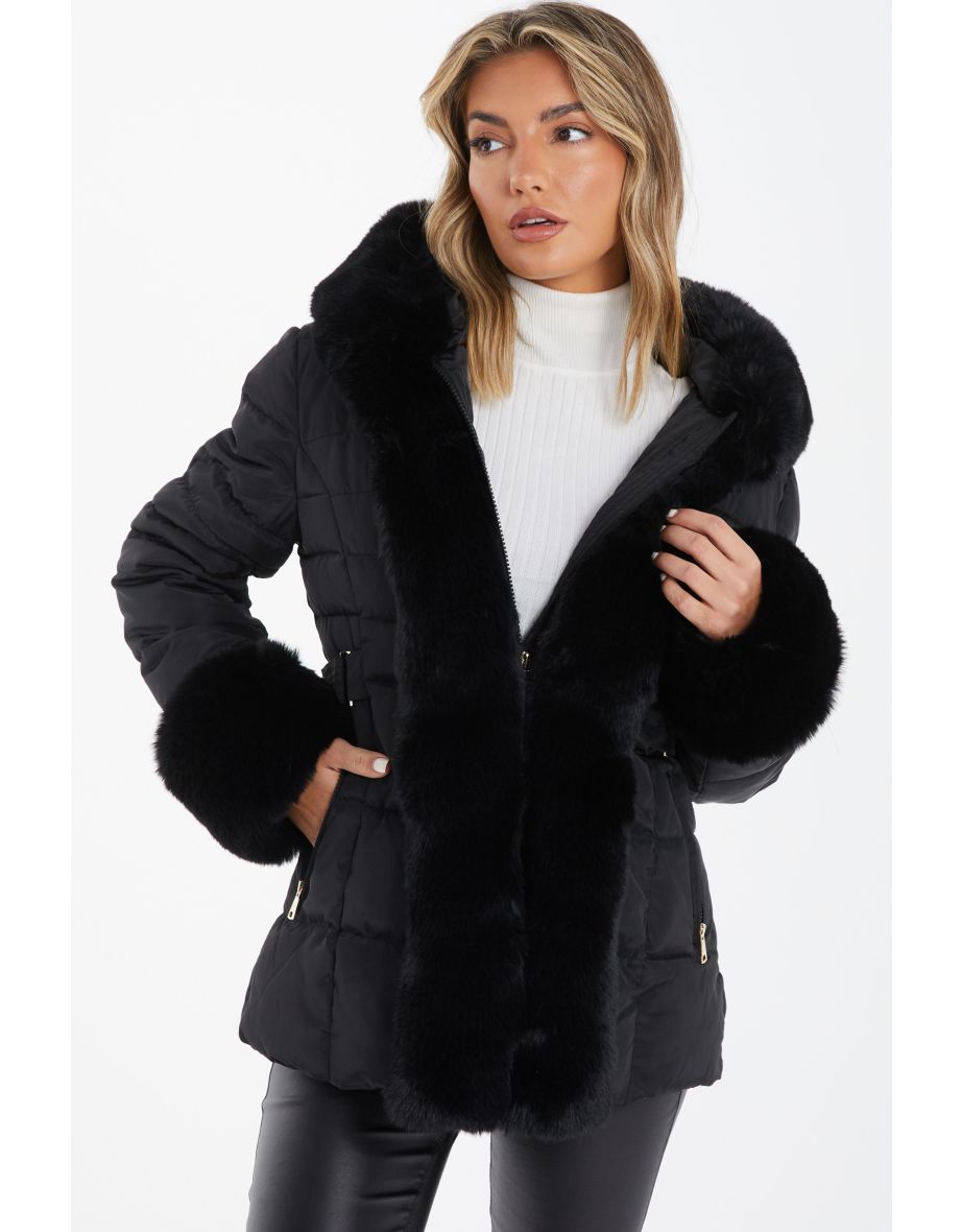 Fur trim sales blazer
