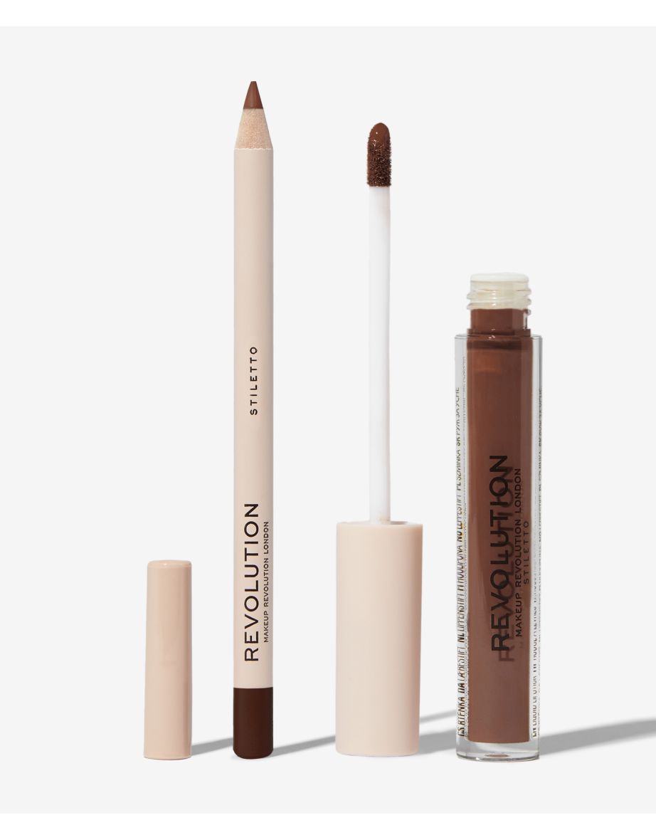 Makeup Revolution Dark Brown Lip Set