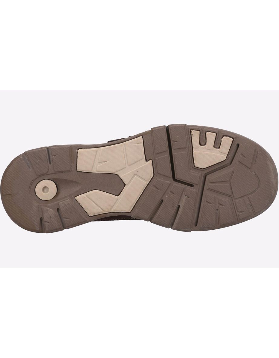 Hush Puppies Mens Fabian Leather Double Strap Shoes - Brown - 2